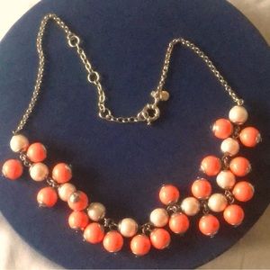 J Crew Orange Statement beaded piece necklace!